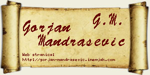 Gorjan Mandrašević vizit kartica
